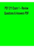 PSY 211 Exam 1 Review Questions Answers PDF Introductory Psychology Practice Test Bank Study Guide 2025&sol; 2026
