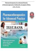 Pharmacotherapeutics for Advanced Practice&colon; A Practical Approach 5th Edition &lpar;2026&sol;2027&rpar; &ndash; Arcangelo &ndash; Test Bank EBook PDF