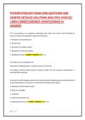 PATHOPHYSIOLOGY EXAM 2026 QUESTIONS
