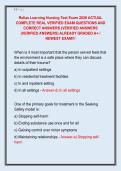 Relias Learning Nursing Test Exam 2026 ACTUAL  COMPLETE REAL VERIFIED EXAM QUESTIONS AND  CORRECT ANSWERS &lpar;VERIFIED ANSWERS  &lpar;VERIFIED ANSWERS&rpar; ALREADY GRADED A&plus; &sol;  NEWEST EXAM&excl;&excl;&excl; 