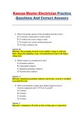 Kansas Master Electrician Practice Questions and Answers