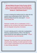 RN Adult Medical Surgical Online Practice 2019 B  Exam &sol; Actual Comprehensive Real Verified Exam  Questions And Verified Answers &lpar;Correct Answers&rpar;  Graded A&plus; &sol; 2026 Newest Exam&excl;&excl;&excl; 