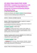 CFI CBCA FINAL EXAM STUDY GUIDE 2025&sol;2026 &vert; Complete Exam Questions with Correct Answers & Detailed Rationales &vert; Corporate & Commercial Banking Analyst Certification Prep
