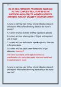 RN ATI ADULT MEDSURG PROCTORED EXAM 2026  ACTUAL COMPLETE REAL VERIFIED EXAM  QUESTIONS AND CORRECT ANSWERS &lpar;VERIFIED  ANSWERS&rpar; ALREADY GRADED A&plus;&vert;&vert;NEWEST EXAM&excl;&excl;&excl;