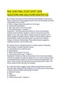 NSG 3100 FINAL STUDY SHEET 2026 QUESTIONS AND SOLUTIONS MASTER FILE