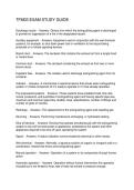 TFM03 EXAM STUDY GUIDE