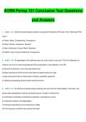 AORN Periop 101 Conclusive Test Questions and Answers 