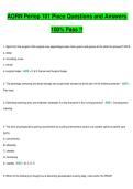 AORN Periop 101 Piece Questions and Answers 100&percnt; Pass&excl;&excl;
