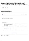 Capsim Exam Questions with 100&percnt; Correct Answers &vert; Verified &vert;2026 Updated &lpar;Actual Exam&rpar;