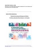 Solution Manual for Financial Accounting for Managers&comma; 1st Edition&comma; by Wayne Thomas&comma; David Spiceland&comma; and Mark Nelson