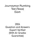 Journeyman Plumbing Test &lpar;Texas&rpar; &vert; Plumbing Licensing Study Guide PDF