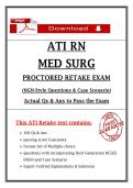 ATI RN Med Surg Proctored Retake 3 Exam &ndash; NGN-Style Questions & Case Scenarios