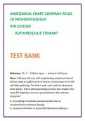 Atlas of Pathophysiology Test Bank &ndash; Julie Stewart 4th Edition &vert; Nursing Test Bank 2026 &vert; Pathophysiology MCQs & Disease Process Nursing Questions