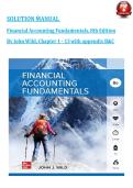 Financial Accounting Fundamentals &lpar;8th Edition&rpar; by John Wild &ndash; Complete Solution Manual for Chapters 1&ndash;13 with Appendix B & C PDF
