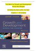 Test Bank for Growth and Development Across the Lifespan &vert; 3rd Edition &vert; Chapters 1&ndash;16 Complete
