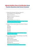 Alberta Gasfitter Class A Certification Practice Questions and Answers