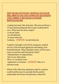  Certified Emergency Nurse &lpar;CEN&rpar; Exam &ndash; Emergency Nursing Certification &ndash;LATEST UPDATE&excl;&excl;&ndash; Complete Practice Test Bank with Detailed Correct Answers