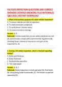 Pennsylvania State Inspection &ndash; Questions and Correct Answers