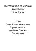 Intro to Clinical Anesthesia Final &vert; Comprehensive Study Guide PDF