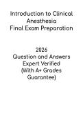 Intro to Clinical Anesthesia Final Exam Prep &vert; Study Guide and Practice PDF