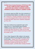 Certified Texas Contract Developer &lpar;CTCD&rpar; Exam 2026  ACTUAL COMPLETE REAL VERIFIED EXAM  QUESTIONS AND CORRECT ANSWERS &lpar;VERIFIED  ANSWERS&rpar; ALREADY GRADED A&plus; &vert;&vert;NEWEST EXAM&excl;&excl;