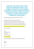 FIRE LIFE AND SAFETY EDUCATOR   &lpar;FLSE&rpar; EXAM 2026&sol;2027 WITH ACTUAL  CORRECT QUESTIONS AND VERIFIED  DETAILED ANSWERS &vert;CURRENTLY TESTING  QUESTIONS AND SOLUTIONS&vert;ALREADY  GRADED A&plus;&vert;NEWEST &vert;BRAND NEW  VERSION&vert;JUST RELEASED&excl;&excl; 