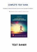 Test bank for Foundations of Physical Education Exercise Science and Sport ISE with test questions and answers graded A&plus;