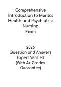Comprehensive Introduction to Mental Health and Psychiatric Nursing &vert; Study Guide PDF