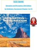 Sensation and Perception &lpar;10th Edition&rpar; by E&period; Bruce Goldstein & Laura Cacciamani &ndash; Complete Test Bank for Chapters 1&ndash;15 PDF
