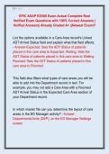 EPIC ASAP ED500 Exam Actual Complete Real  Verified Exam Questions with 100&percnt; Correct Answers &vert;  Verified Answers&vert; Already Graded A&plus; &vert;&vert;Newest Exam&excl;&excl;&excl; 