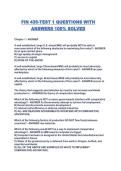 FIN 435-TEST 1 QUESTIONS WITH ANSWERS 100&percnt; SOLVED