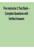 Fire Instructor 2 Test Bank Complete Questions with Verified Answers Study Guide 2025&sol; 2026