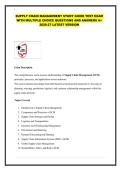 SUPPLY CHAIN MANAGEMENT STUDY GUIDE TEST EXAM WITH MULTIPLE CHOICE 