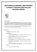 INSTX-PERSPC55 PERSONAL LINES PROPERTY & CASUALTY PRACTICE EXAM 2026 
