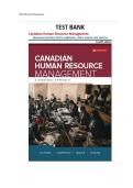 TEST BANK FOR Canadian Human Resource Management 13th Edition by Schwind&period;ISBN&colon;9781259654923 COMPLETE GUIDE ALL CHAPTERS COVERED 100&percnt; VERIFIED A&plus; GRADE ASSURED&excl;&excl;&excl;&excl;&excl; NEW LATEST UPDATE&excl;&excl;&excl;&excl;&excl;