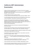 California ARF Administrator Examination  REVISED AND UPDATED FOR 2026&sol;2027 ACTUAL EXAM COMPLETE QUESTIONS AND CORRECT DETAILED ANSWERS &lpar;VERIFIED ANSWERS&rpar; &vert;ALREADY GRADED A&plus;&vert;&vert;BRAND NEW&excl;&excl;