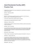 Adult Residential Facility &lpar;ARF&rpar; Practice Test  REVISED AND UPDATED FOR 2026&sol;2027 ACTUAL EXAM COMPLETE QUESTIONS AND CORRECT DETAILED ANSWERS &lpar;VERIFIED ANSWERS&rpar; &vert;ALREADY GRADED A&plus;&vert;&vert;BRAND NEW&excl;&excl;