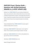 NUR1023C Exam 3 Review Guide &ndash;  Questions with Verified Solutions&vert;&vert;  GRADED A&plus;&vert;&vert; LATEST UPDATE 2026
