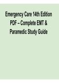 Emergency Care 14th Edition PDF Complete EMT and Paramedic Study Guide Questions and Answers Verified 2025&sol; 2026
