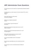 ARF Administrator Exam Questions  REVISED AND UPDATED FOR 2026&sol;2027 ACTUAL EXAM COMPLETE QUESTIONS AND CORRECT DETAILED ANSWERS &lpar;VERIFIED ANSWERS&rpar; &vert;ALREADY GRADED A&plus;&vert;&vert;BRAND NEW&excl;&excl;
