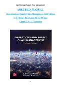 Operations and Supply Chain Management &lpar;16th Edition&rpar; by F&period; Robert Jacobs & Richard Chase &ndash; Complete Solution Manual for Chapters 1&ndash;22 PDF