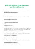 NIMS ICS 400 Final Exam Questions and Correct Answers&period;