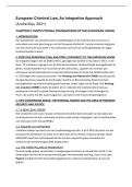 Samenvatting Europees Strafrecht &sol; European Criminal Law &lpar;Klip&rpar;