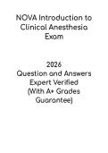 NOVA&colon; Introduction to Clinical Anesthesia &vert; Study Guide PDF