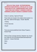 IPPS-A DL FINAL EXAM - HR PROFESSIONAL  &vert;&vert;VERIFIED EXAM&excl;&excl;&vert;&vert;PAYROLL SPECIALIST &lpar;DL EXAM&rpar;  EXAM 2026 ACTUAL COMPREHENSIVE REAL EXAM  QUESTIONS AND CORRECT ANSWERS &lpar;VERIFIED  ANSWERS&rpar; ALREADY GRADED A&plus;&vert;&vert;NEWEST EXAM&excl;&excl;&excl; 