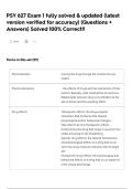 PSY 627 Exam 1 fully solved & updated &lpar;latest version verified for accuracy&rpar; &lpar;Questions &plus; Answers&rpar; Solved 100&percnt; Correct&excl;&excl;
