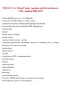 PNH 301 - Test 2 Exam Practice Questions and Revised Answers 100&percnt; - Updated 2026&sol;2027