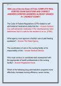 NHA Line of Service Exam ACTUAL COMPLETE REAL  VERIFIED EXAM QUESTIONS AND CORRECT  ANSWERS &lpar;VERIFIED ANSWERS&rpar; ALREADY GRADED  A&plus; &vert;&vert; NEWEST EXAM&excl;&excl;&excl;