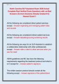 North Carolina SLP-Assistant Exam 2026 Actual  Complete Real Verified Exam Questions with verified  Answers &lpar;Correct Answers&rpar; Already Graded A&plus;&vert;&vert;  Newest Exam&excl;&excl;&excl; 