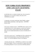 NEW YORK STATE PROPERTY  AND CASUALTY LICENSING  EXAM QUESTIONS AND ANSWERS 2026